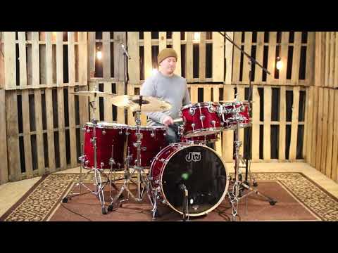 DW Performance Cherry Stain Drum Set - 22, 12, 13, 14, 16, 5.5x14
