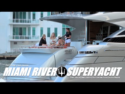 MIAMI RIVER / PERSHING 92 + OTHERS / THE YACHTING LIFESTYLE / HAULOVER TO MIAMI ONLY THE BEST YACHTS