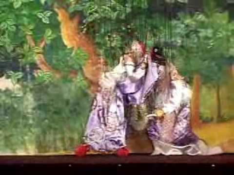 Teatro de fantoches tradicional de Mianmar (tamanho médio) .wmv