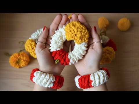 Crochet Gajry 💯👍How to make Mahandi Gajry .Marigold flower 🌼 Full tutorial for beginners 