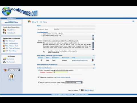 WebConference.com How To Start An Ad-Hoc Video Conference