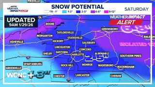 LIVE RADAR | Charlotte weekend snow projections | Weather Impact Alert