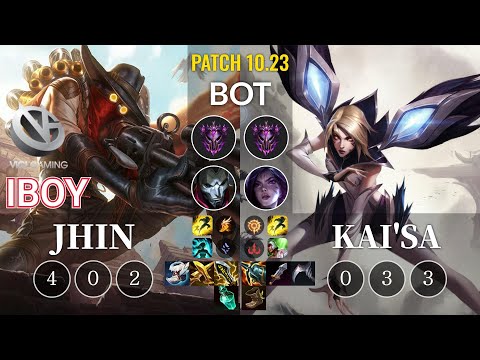 VG iBoy Jhin vs Kai'Sa Bot - KR Patch 10.23