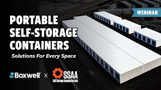 Portable Self-Storage Containers: SSAA Webinar