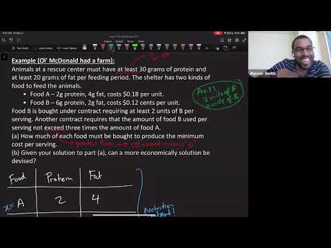 Math 1108 Lecture 14 - More Linear Programming Examples