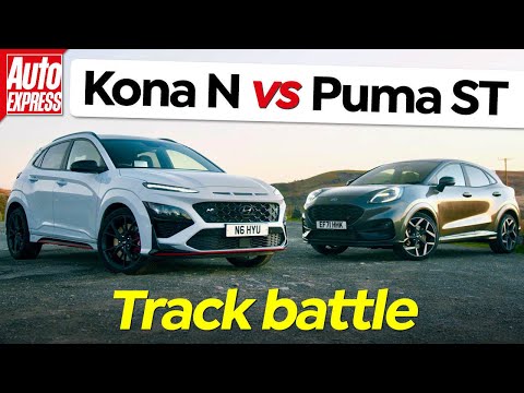 Hyundai Kona N vs Ford Puma ST: road and track battle | 4K