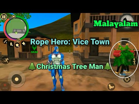 Rope Hero: Vice Town - 🌲 Christmas Tree Man 🌲 | Naxeex Ltd | Malayalam