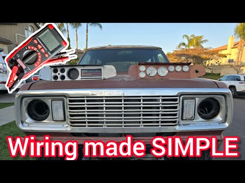 How to Wire a Classic Mopar the EASY Way - 1977 Dodge Ramcharger gets Equus Gauges