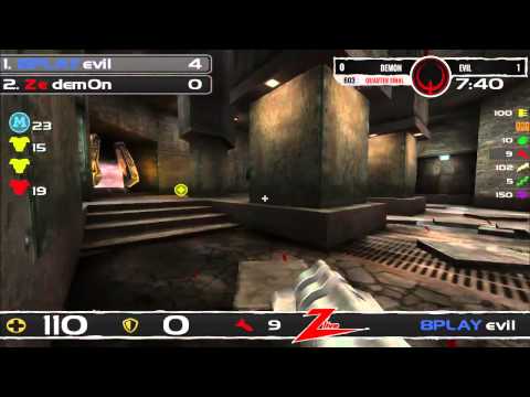 125 FPS Pre-Quakecon Main Event - dem0n vs evil