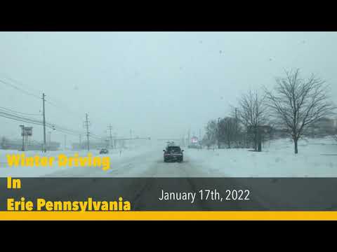 Winter driving in Erie, PA on January 17, 2022
