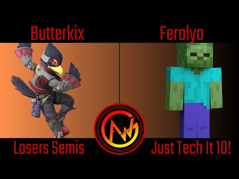 AWG Just Tech It 10 Losers Semis - Butterkix (Falco) Vs Ferolyo (Steve) Smash Ultimate - SSBU