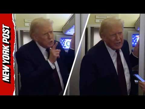 Trump SLAMS Two Reporters on Air Force One as 'Obnoxious' and 'Corrupt' Over Iran War Questions