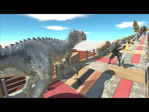 - INDOMINUS REX DEATH RUN - Animal Revolt Battle Simulator