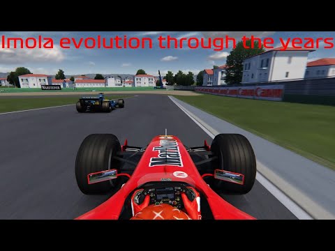 the evolution of Imola and Formula 1 through the years on Assetto Corsa.