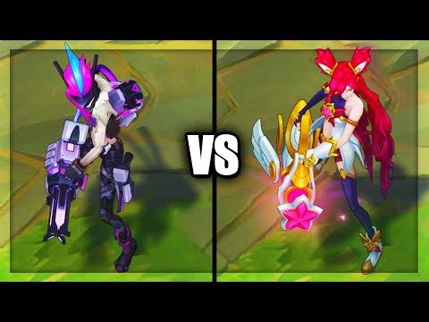 PROJECT: Jinx vs Star Guardian Jinx Legendary vs Epic Skins Comparison (League of Legends)