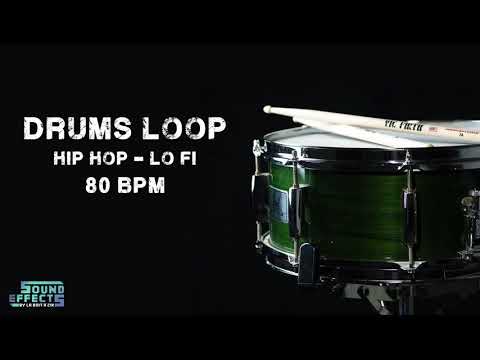 FREE DRUMS LOOP - Hip Hop / Lo-Fi - 80 BPM 🥁