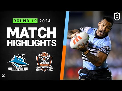 NRL Highlights | NRL 2024 | Sharks v Wests Tigers | Match Highlights