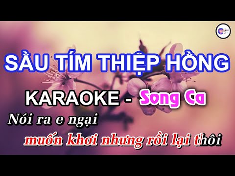 Sầu Tím Thiệp Hồng - KARAOKE [Song Ca] | Âm Thanh Hay