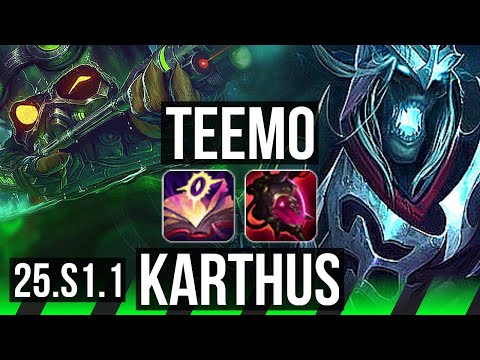 TEEMO vs KARTHUS (JGL) | 6/0/5, Dominating | NA Master | 25.S1.1