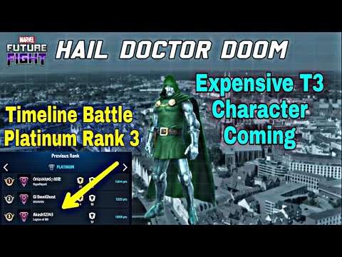 Doctor Doom T3 And New Uniform Coming | Timeline Battle Platinum Rank 3 - Marvel Future Fight