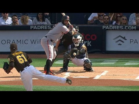SF@SD: Perdomo strikes out Belt looking in the 1st