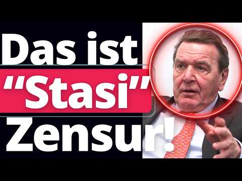 Gerhard Schröder is tearing apart the entire German government! "Censorship networks like the Sta...