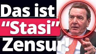 Gerhard Schröder zerlegt die gesamte Bundesregierung! "Zensurnetzwerke wie die Stasi!"
