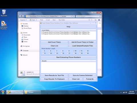 Excel Extract Phone Numbers From Multiple Files Software