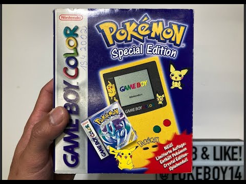 Pikachu Edition Gameboy Color w Pokemon Crystal Limited Bundle European Version Unboxing