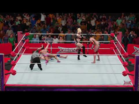 WWE 2K18 Wonder Woman and Power Girl vs. Rumble Roses - Elimination Tornado Tag