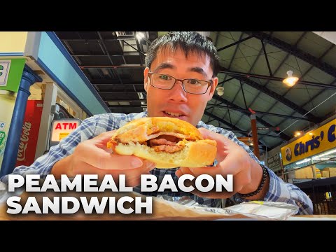 Eating Canada's Famous Peameal Bacon Sandwich at St. Lawrence Market