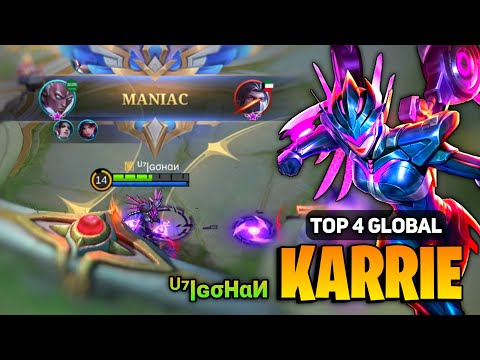 MANIAC! Karrie Insane Burst Damage [ Top Global Karrie Best Build ] By ᵁ⁷|ɢσнαи - Mobile Legends