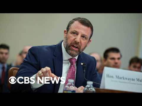 Watch Live: Markwayne Mullin testifies on Capitol Hill on ICE and homeland security | CBS News