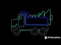 LED Rope Light Dump Truck Decoration - Animated Lighted Sign - RGB Color Changing - 68.5 Inch