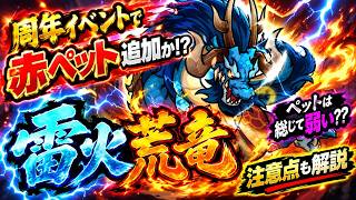 【セルサバイバー】周年イベントで赤ペット追加か！？雷火荒竜 ペットは総じて弱い？？注意点も解説