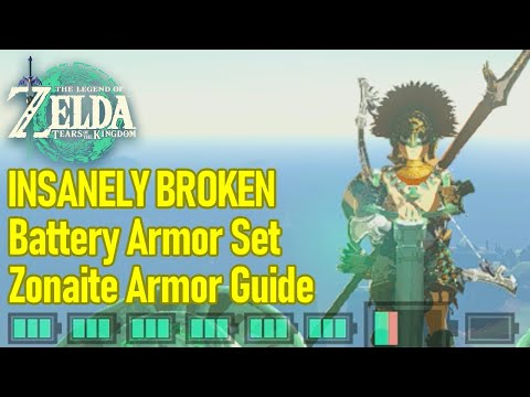 INFINITE BATTERY ARMOR, super secret armor = MASSIVE BATTERY - Zelda Tears of the Kingdom best armor