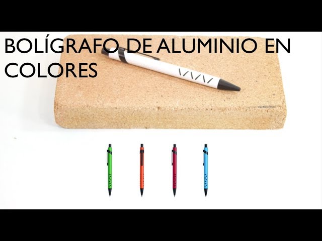Vídeo relacionado con CHARUCA - Bolígrafo Retráctil de Tinta Azul Reutilizable | Boli Personalizado en Aluminio Ligero 14.2 cms (MINIMAL)