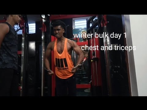 winter bulk day 1. ||chest and triceps||