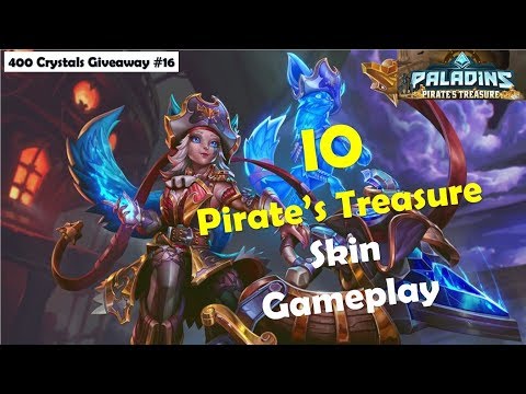 Paladins 2.8 Pirate Treasure PTS - IO New Skin Pirate's Treasure, Voice Gameplay