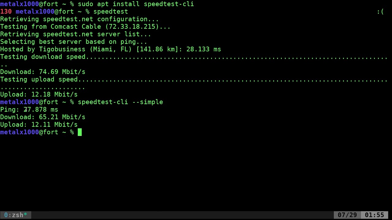 Linux Shell Test Your Internet Speed from the Command Line