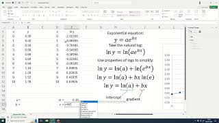 Download lagu Analysis of Lab Data: Linearisation of Exponential Data in Excel mp3