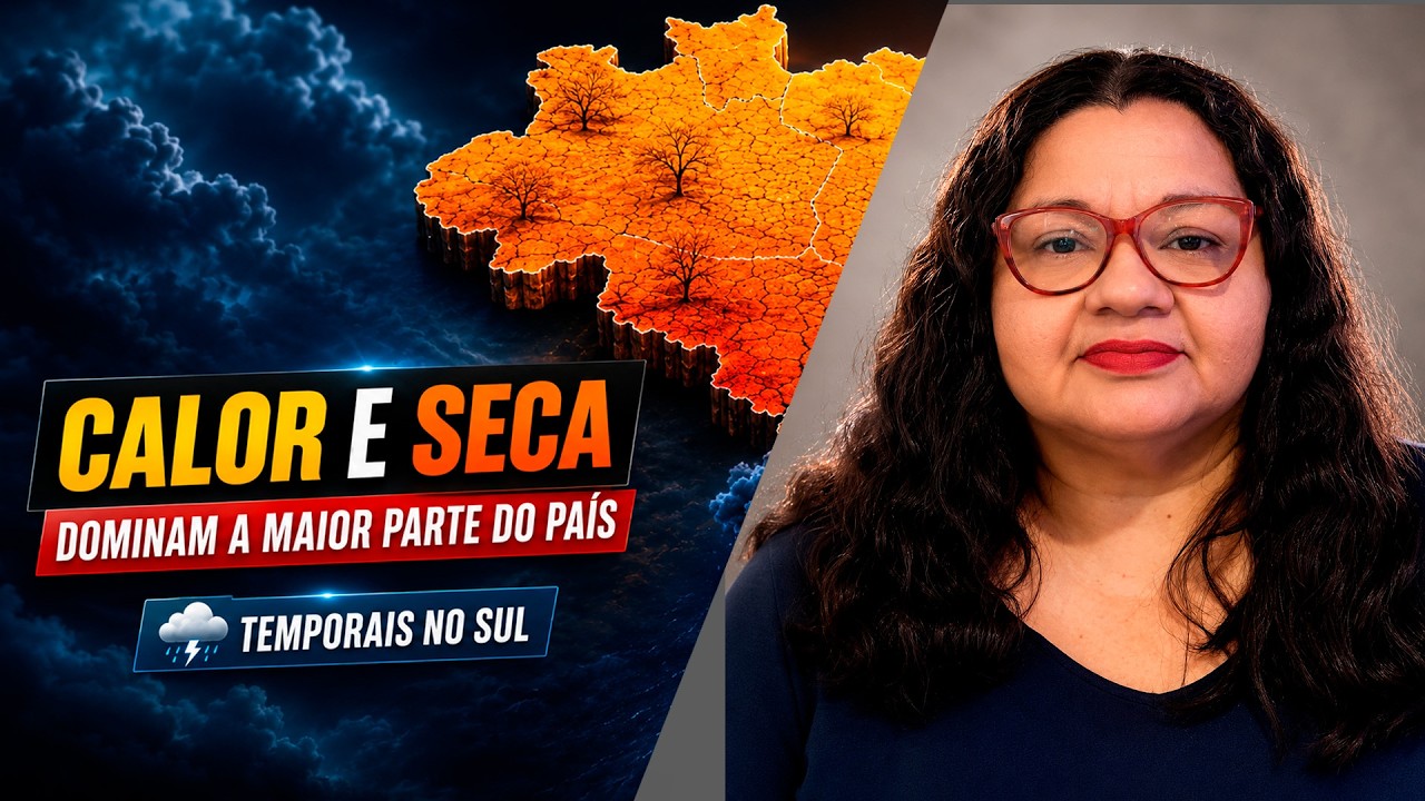 Chuva e risco de temporais no Sul contrastam com calor de até 40°C no Centro-Oeste