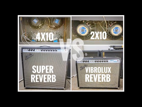 Super Reverb -vs- Vibrolux Reverb! FENDER 4x10 -vs- 2x10