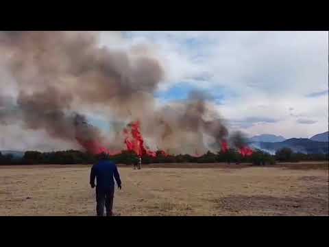  Cholila trabajando solo con algunos brigadistas, bomberos y voluntarios. #noticias #chubut