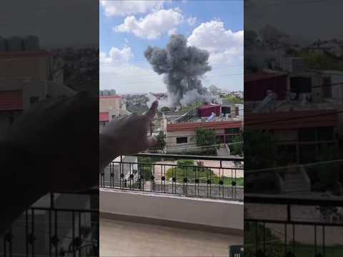 غارة اسرائيلية مقابل بيت جنوبي (فيديو)
