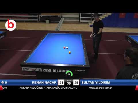 KENAN NACAR & SULTAN YILDIRIM Bilardo Maçı - 2019 TÜRKİYE KUPASI 2.ETAP ERKEKLER-6.ÖN ELEME