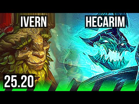 IVERN vs HECARIM (JGL) | 9/2/23, 34k DMG, 600+ games, Dominating | NA Challenger | 25.20