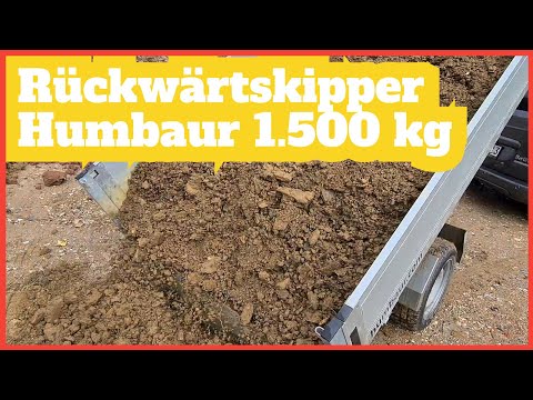 Rückwärtskipper: Erde schnell abladen mit Humbaur Einachs-Kipper HUK152314 - Tipper Special Hornbach