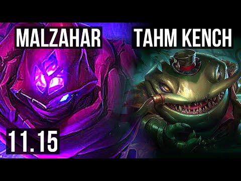 MALZAHAR vs TAHM KENCH (TOP) | Rank 6 Malz, 2.0M mastery, 1400+ games, 2/1/9 | KR Master | v11.15