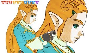 Speed Drawing the Legend of Zelda | Drawing Coloring Pages Videos for Kids